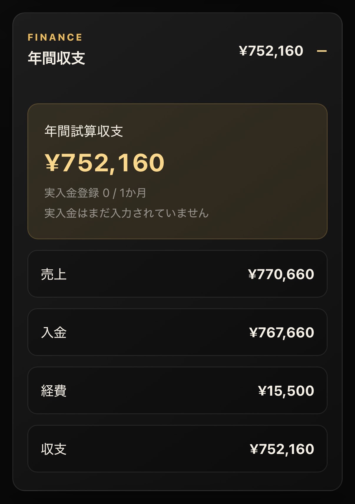 年間収支