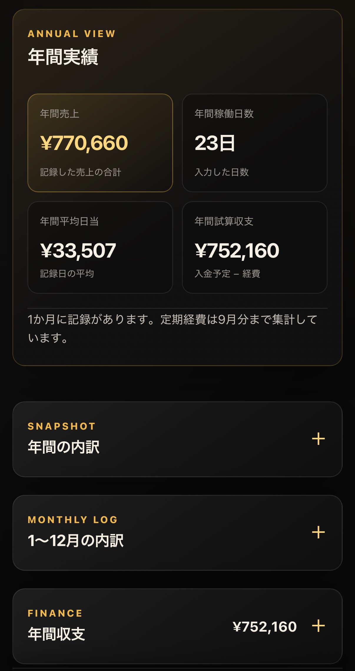 YEAR|年間実績